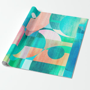 Papel De Presente padrão abstrato geométrico brilhante invulgar