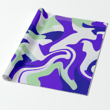 Padrão Abstrato Giratório em Tons Frios