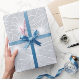 Papel De Presente Padrão Abstrato Luxo Pérola Prata Brilho Gelo