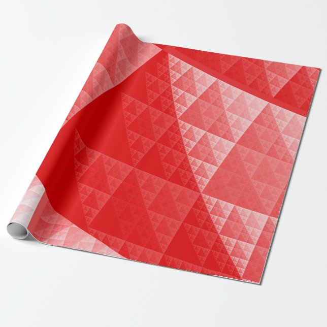 Papel De Presente Padrão abstrato vermelho (Desenrolado)