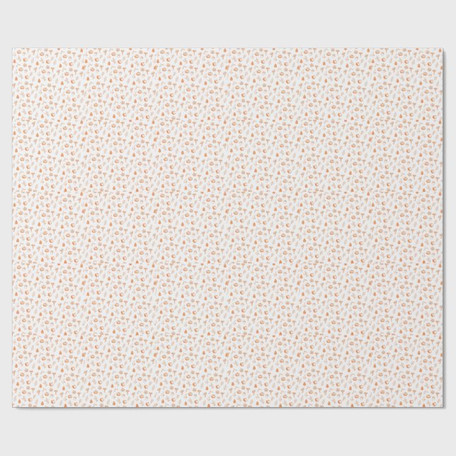 Papel De Presente Padrão Aconchegante de Outono (Aberto)