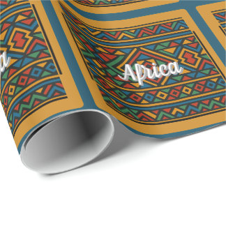 Papel De Presente Padrão Africano Ndebele Personalizável