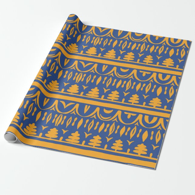 Papel De Presente Padrão africano sem costura (Desenrolado)