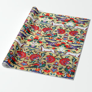 Papel De Presente Padrão Antigo Turco Persa Oriental, Animais
