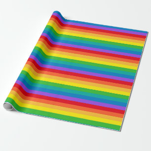 Papel De Presente Padrão Arco-íris