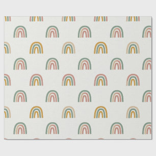 Papel De Presente Padrão arco-íris boho escandi suave