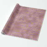 Papel De Presente Padrão Art Déco Roxo e Dourado<br><div class="desc">Papel de embrulho dourado e roxo art déco com folha.</div>