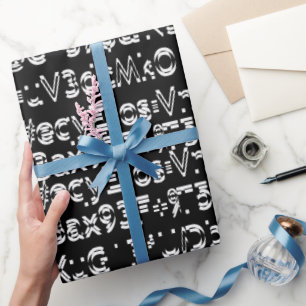 Papel De Presente Padrão artístico de caracteres de teclado