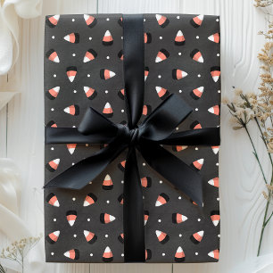 Papel De Presente Padrão Assustador de Bala de Halloween