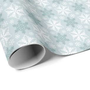 Papel De Presente Padrão Azul-Azul-Azul-Azul-Neve