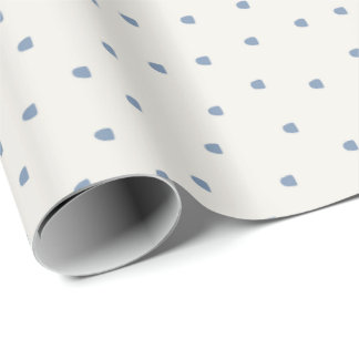 Papel De Presente Padrão Azul de Seixos Dispersos Mínimo