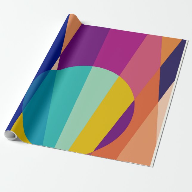 Papel De Presente padrão Bauhaus (Desenrolado)