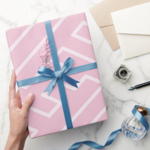 Papel De Presente Padrão Bege com Linhas Geométricas de Inspiração G