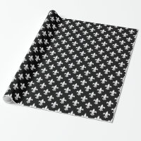 Padrão Black White Fleur de Lis