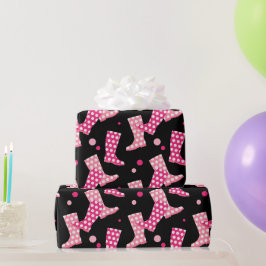 Papel De Presente Padrão bonito de inicialização de borracha rosa