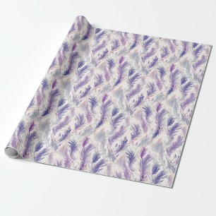 Papel De Presente Padrão bonito de pena plural moderna do Abstrato m