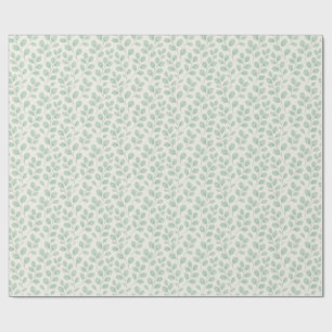 Papel De Presente Padrão Botânico de Eucalipto