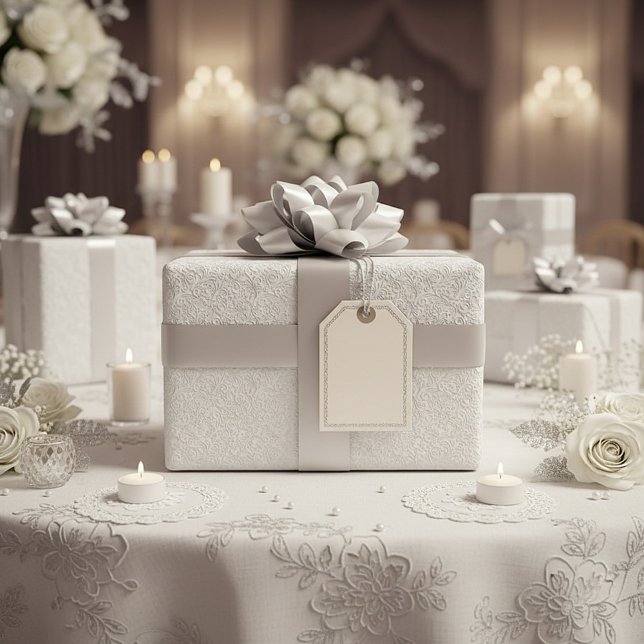 Papel De Presente Padrão branco elegante (Criador carregado)