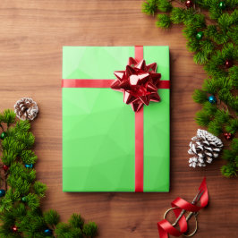 Papel De Presente Padrão brilhante de malha geométrica verde-claro