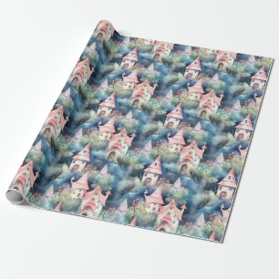 Papel De Presente Padrão Caprichoso de Cabana de Cogumelo (8)