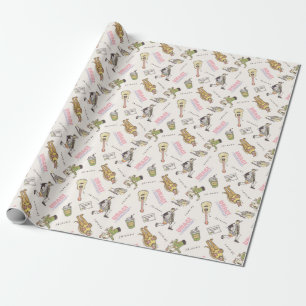 Papel De Presente Padrão Cartoon FRIENDS™ Bege