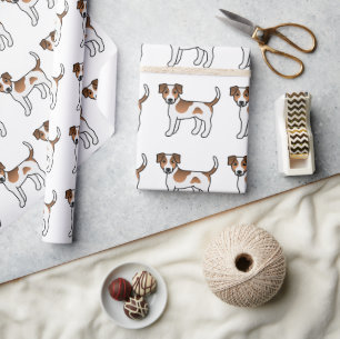 Papel De Presente Padrão Castanho E Branco Dinamarquês-Sueco