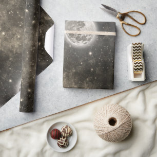 Papel De Presente Padrão Celestial Cosmic Galaxy