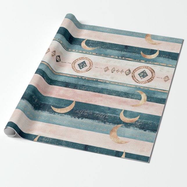 Papel De Presente Padrão Celestial do Sudoeste - Estilo Deserto (Desenrolado)