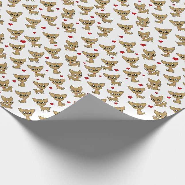 Papel De Presente padrão Chihuahua (Ponta)