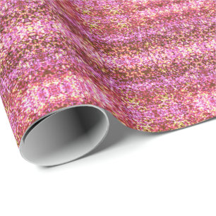 Papel De Presente Padrão cintilante brilhante rosa