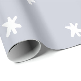 Papel De Presente Padrão Cinza e Branco