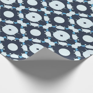 Papel De Presente Padrão Circular Abstrato com Elementos Geométricos