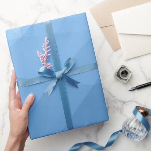 Papel De Presente Padrão clássico azul geométrico de malha