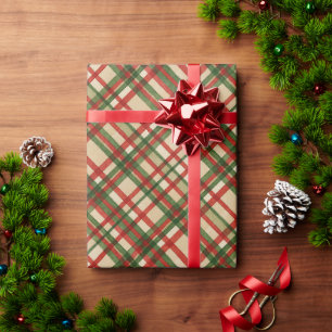 Papel De Presente Padrão Clássico de Xadrez Artístico em Aquarela Ve