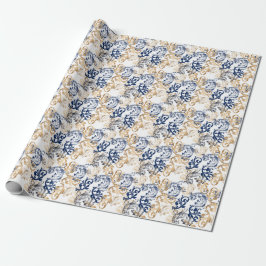 Papel De Presente Padrão Clássico Retrô em Estilo Barroco