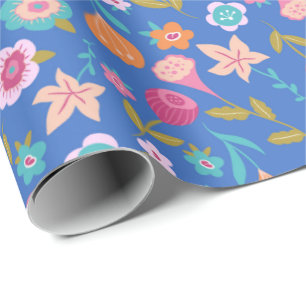 Papel De Presente padrão colorido de abstrato flores