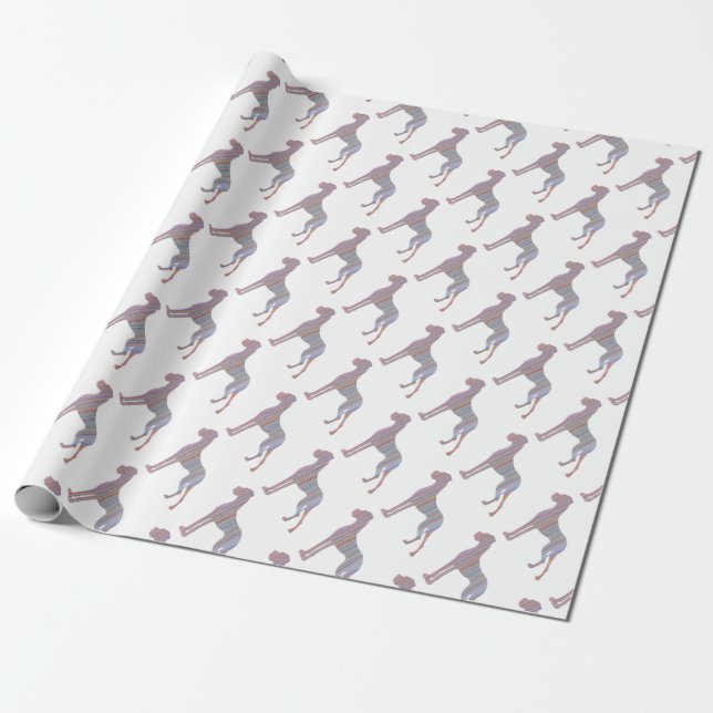 Papel De Presente Padrão colorido de Great Dane (Desenrolado)