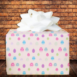 Papel De Presente Padrão Colorido De Ovos De Páscoa