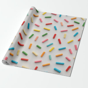 Papel De Presente Padrão Colorido de Purpurina Arco-Íris