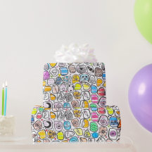 Padrão Colorido e Caprichoso de Aniversário e Feri