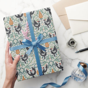 Papel De Presente Padrão com Pica-Pau de bico-marfim
