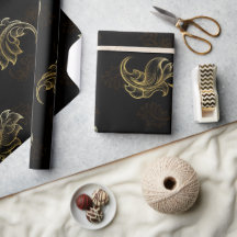 Padrão contínuo com dourado ornamentado e giratóri