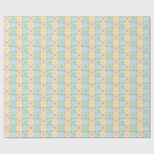 Papel De Presente Padrão contínuo de azulejo colorido estilo Amalfi