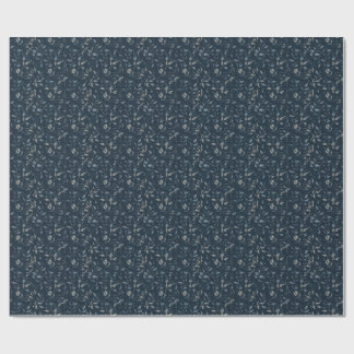 Papel De Presente Padrão Contínuo de Botânica Celestial — Meia-Noite