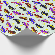 Padrão contínuo de carro pixel de aniversário mode