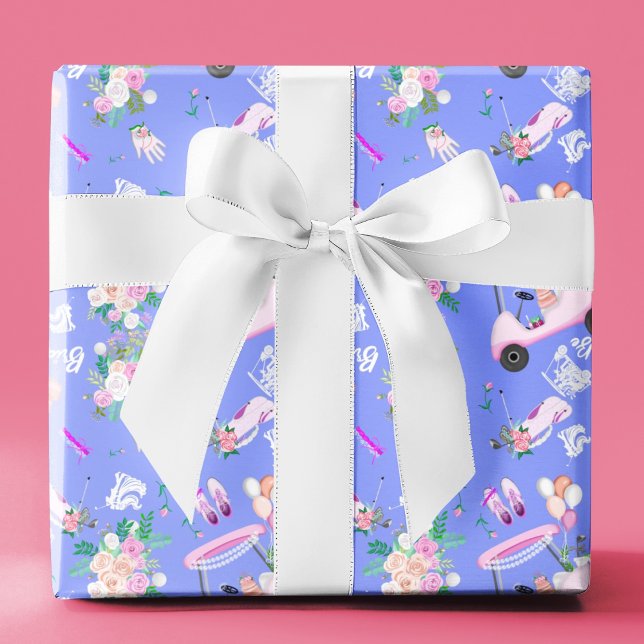 Papel De Presente Padrão contínuo de casamento de golfe (Criador carregado)