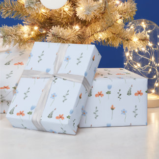 Papel De Presente Padrão contínuo de flores silvestres