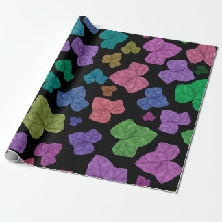 Papel De Presente Padrão contínuo de folhas de videira multicolorida