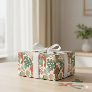 Papel De Presente Padrão contínuo de harmonia abstrata orgânica