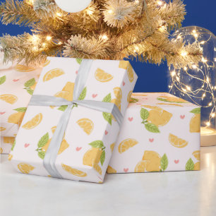 Papel De Presente Padrão contínuo de limão fofo